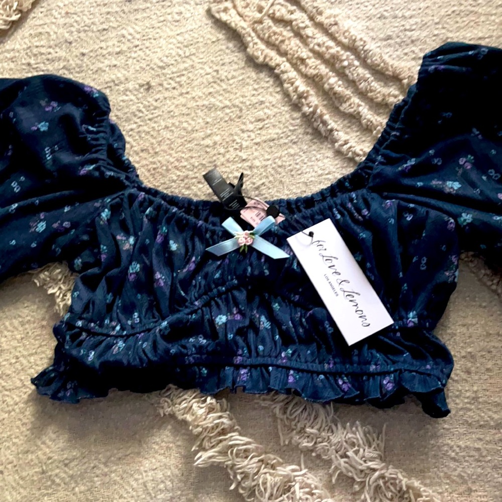 For Love and Lemons Pointelle Crop Top ⚜️